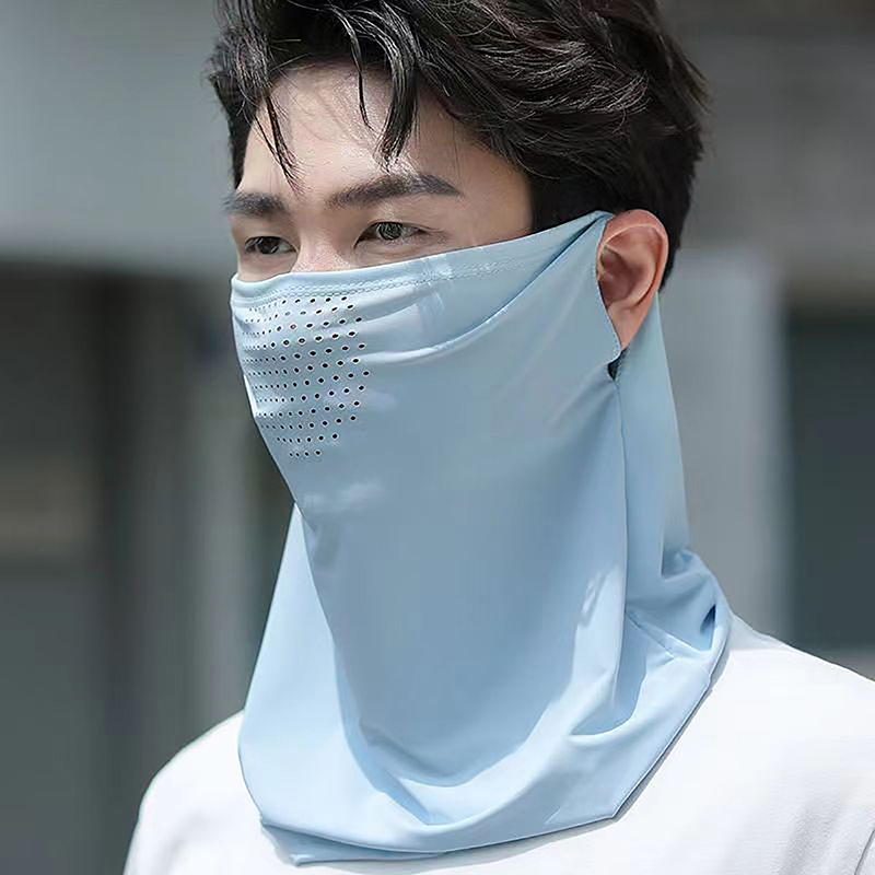 Cycling Gear And Accessories - Ice Silk Sunscreen Mask With Brim