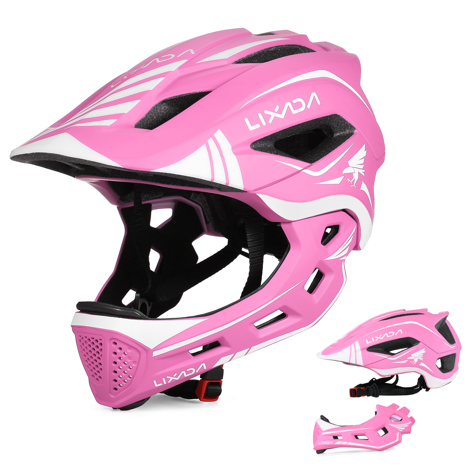 Cycling Gear Helmet - Lixada Kids 2-in-1 Detachable Full Face