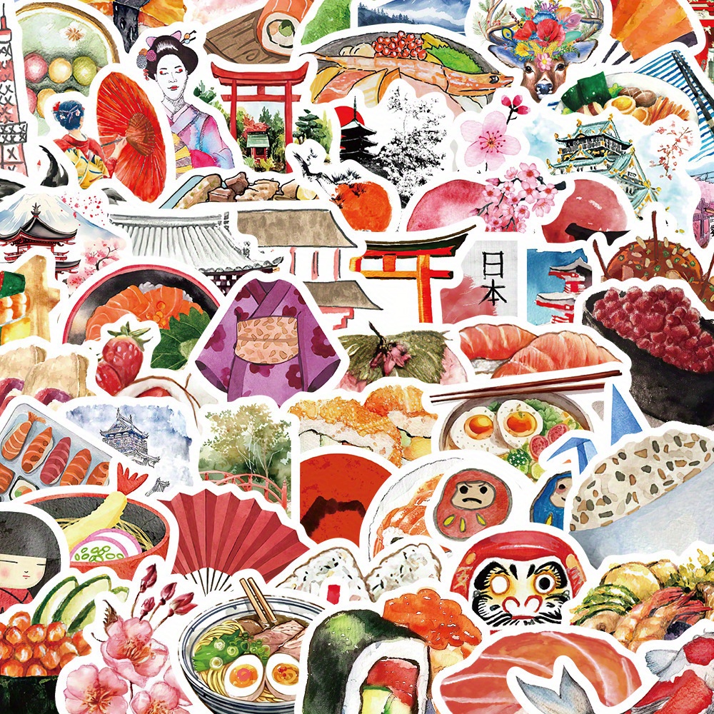 64pcs Watercolor Japan Travel  - Cycling Gear Japan avis et prix