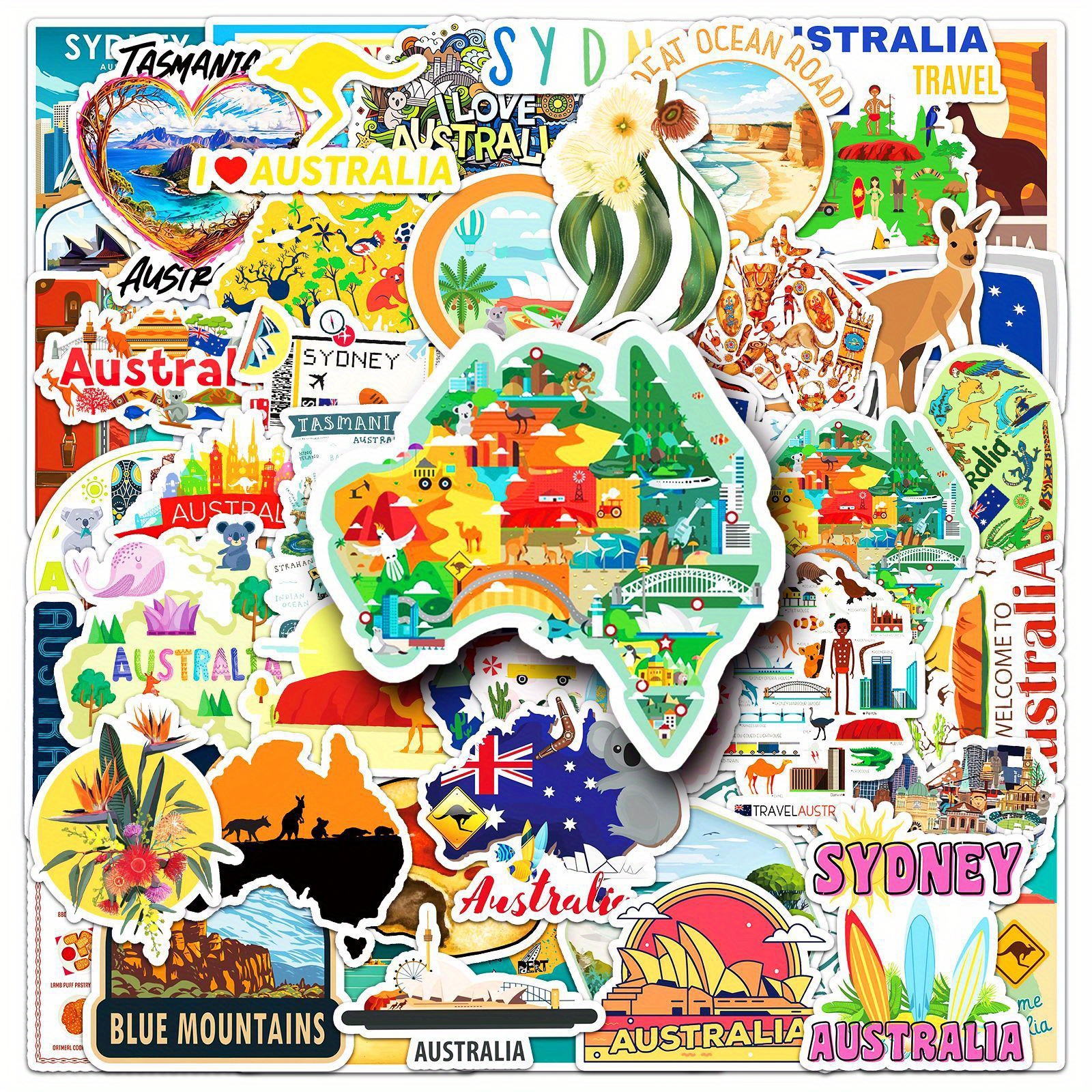 50PCS Australia Series Decals  - Cycling Gear Australia avis et prix