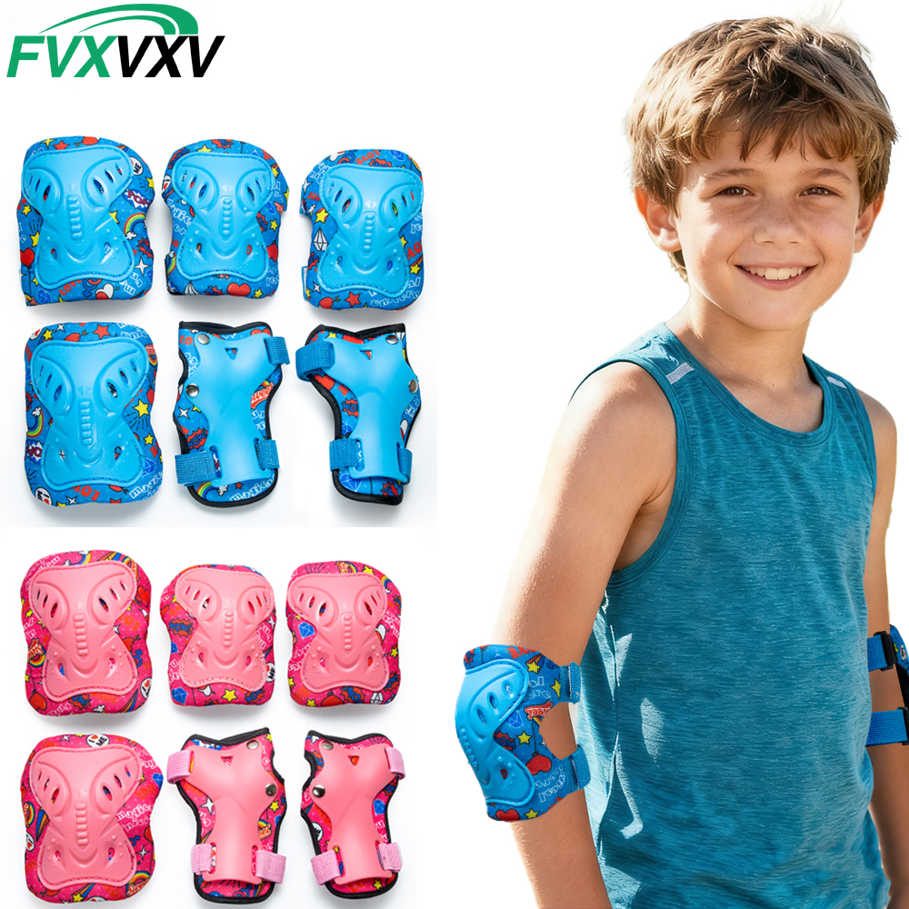 6Pcs Kids 3-10 Years Knee Pad  - Cycling Gear Of The Year avis et prix