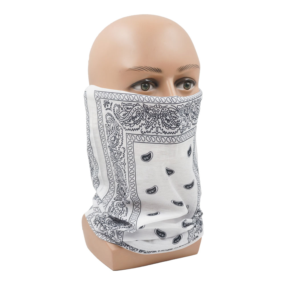 White Paisley Neck Gater Tube  - Cycling Gear For Women avis et prix