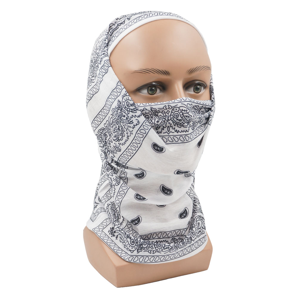White Paisley Neck Gater Tube  - Cycling Gear For Women avis et prix