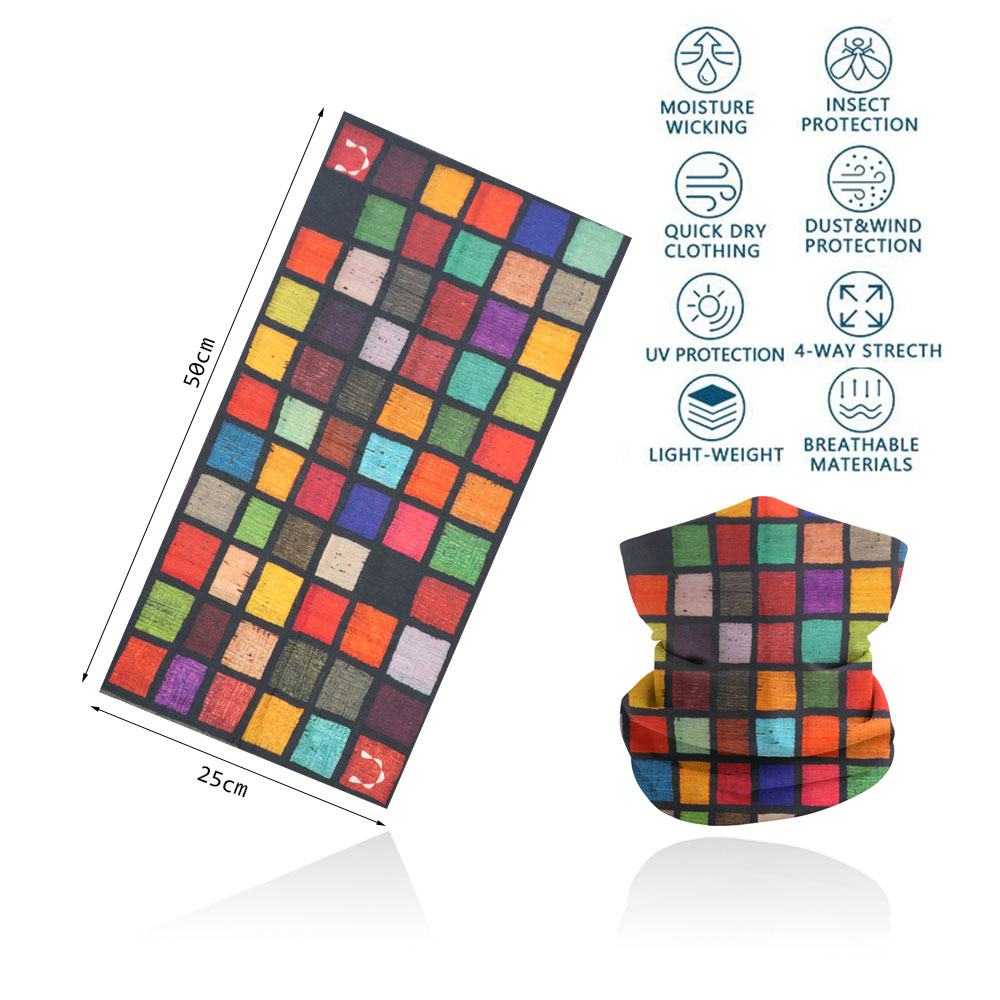 Geometric Plaid Printed Bandan - Cycling Gear For Women avis et prix