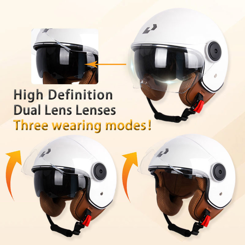 UCHOOSE 3/4 Open Face Motorcyc - Vintage Cycling Gear avis et prix