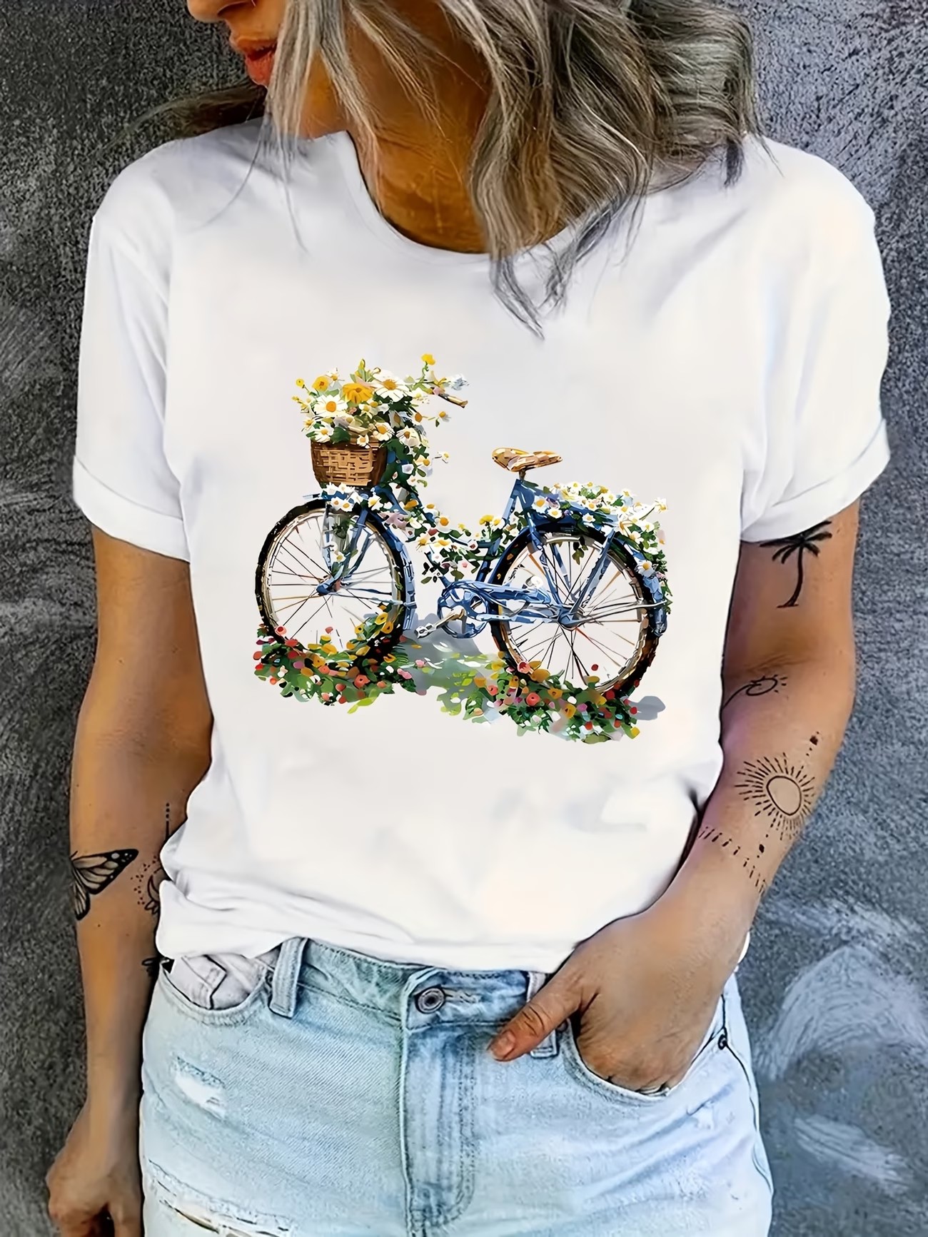 T-shirt 90s 2026 Floral Bike P - Vintage Cycling Gear avis et prix