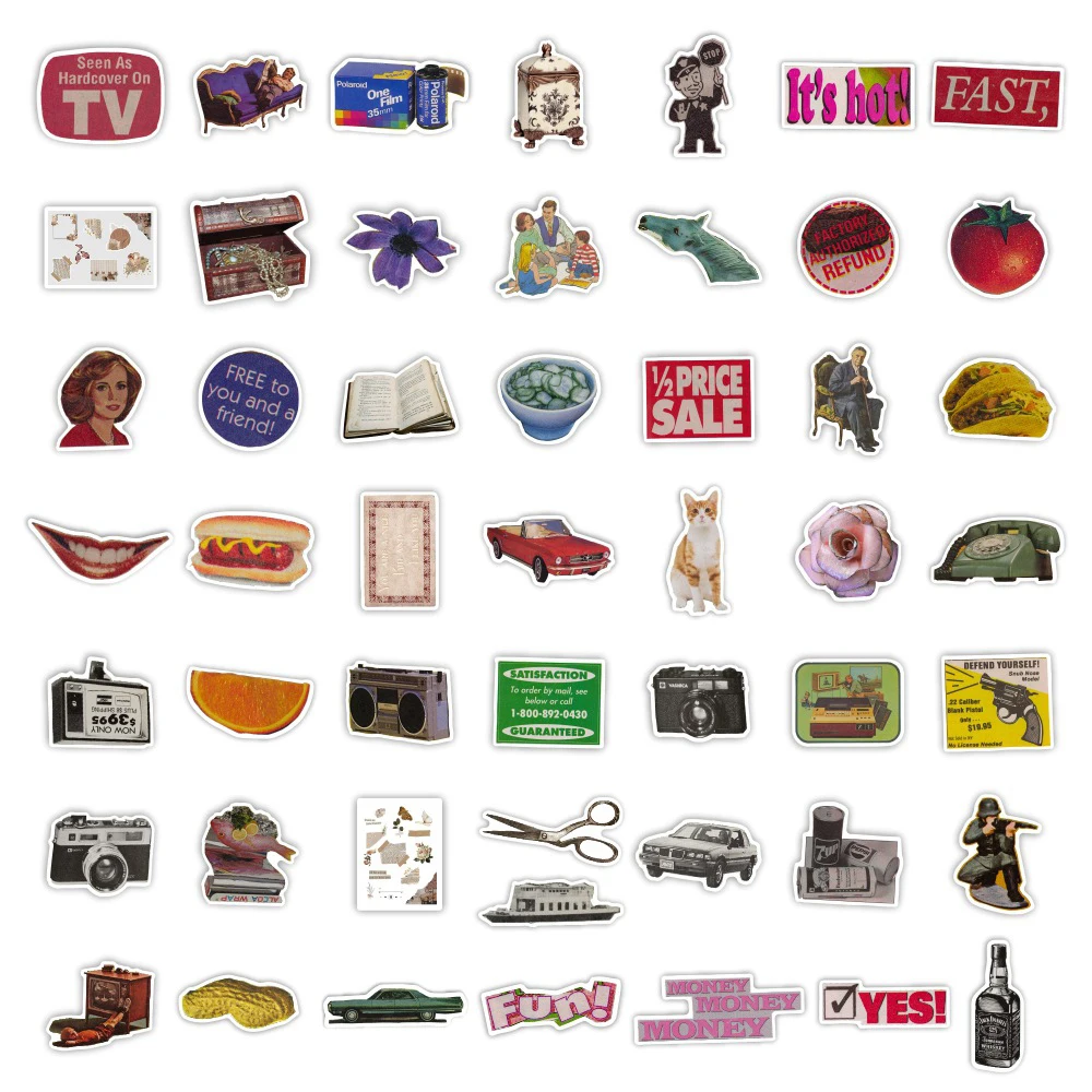 50pcs Vintage Graffiti Sticker - Vintage Cycling Gear avis et prix