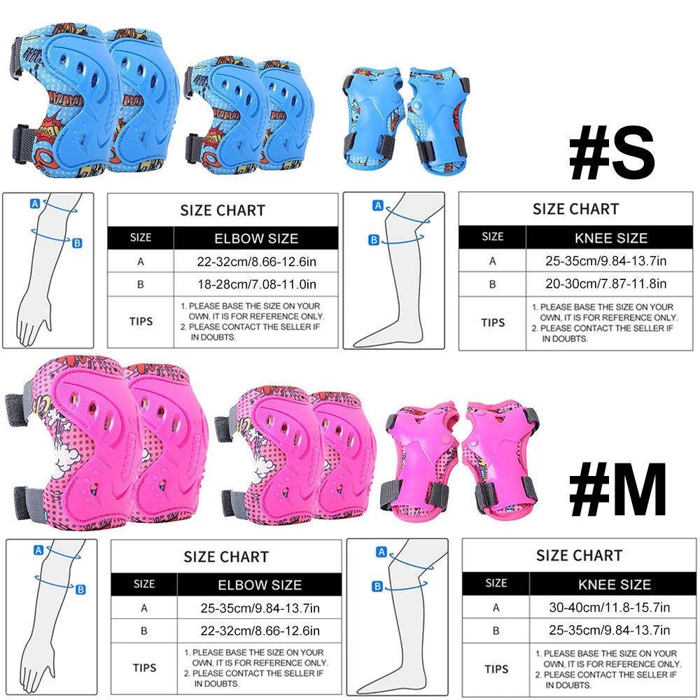 6Pcs Kids Knee Pads and Elbow  - Cycling Gear Of The Year avis et prix