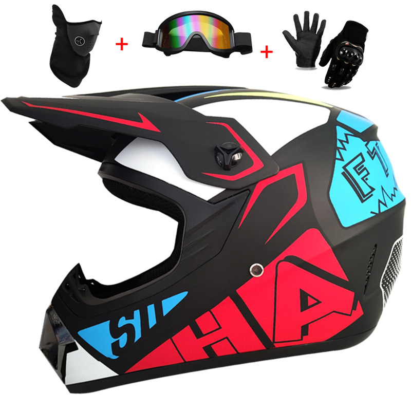 3Pcs Kids Off-Road Full Helmet - Cycling Gear Helmet avis et prix