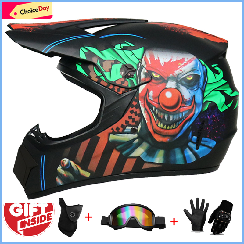 3Pcs Kids Off-Road Full Helmet - Cycling Gear Helmet avis et prix