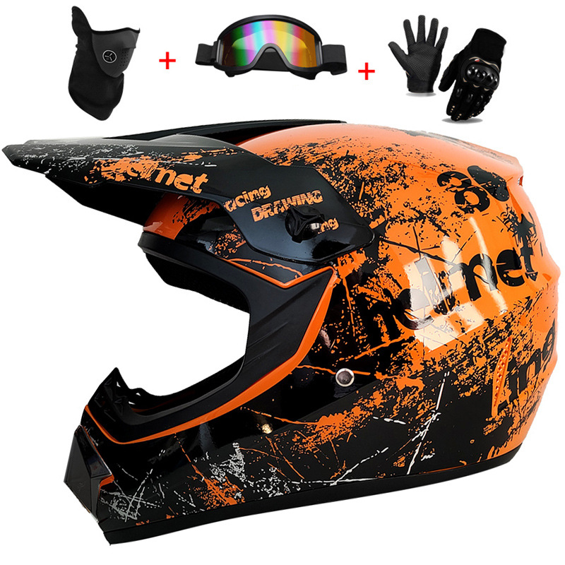 3Pcs Kids Off-Road Full Helmet - Cycling Gear Helmet avis et prix