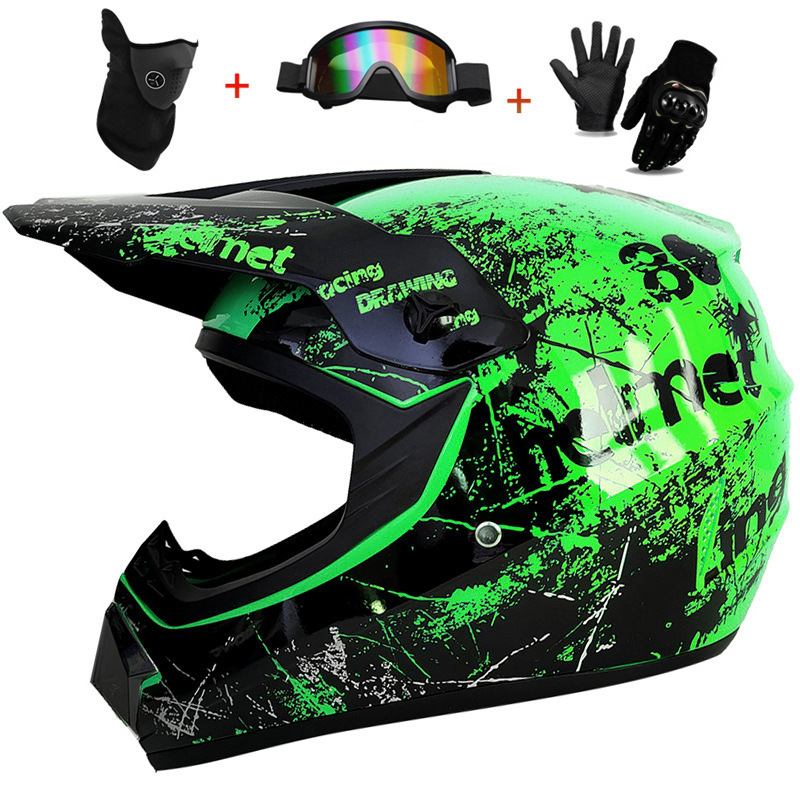 3Pcs Kids Off-Road Full Helmet - Cycling Gear Helmet avis et prix