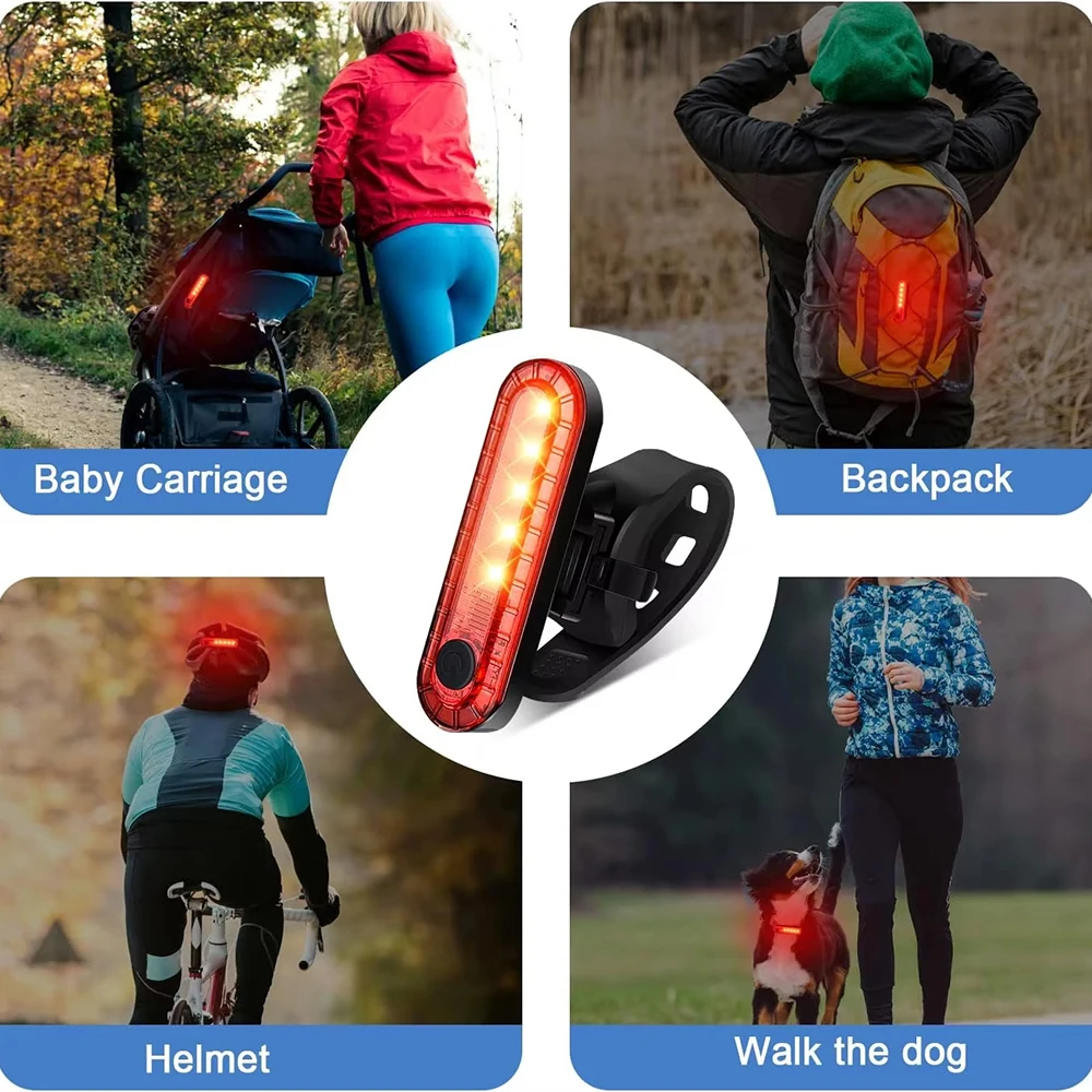 Bike Rear Tail Light USB Recha - Cycling Gear And Accessories avis et prix