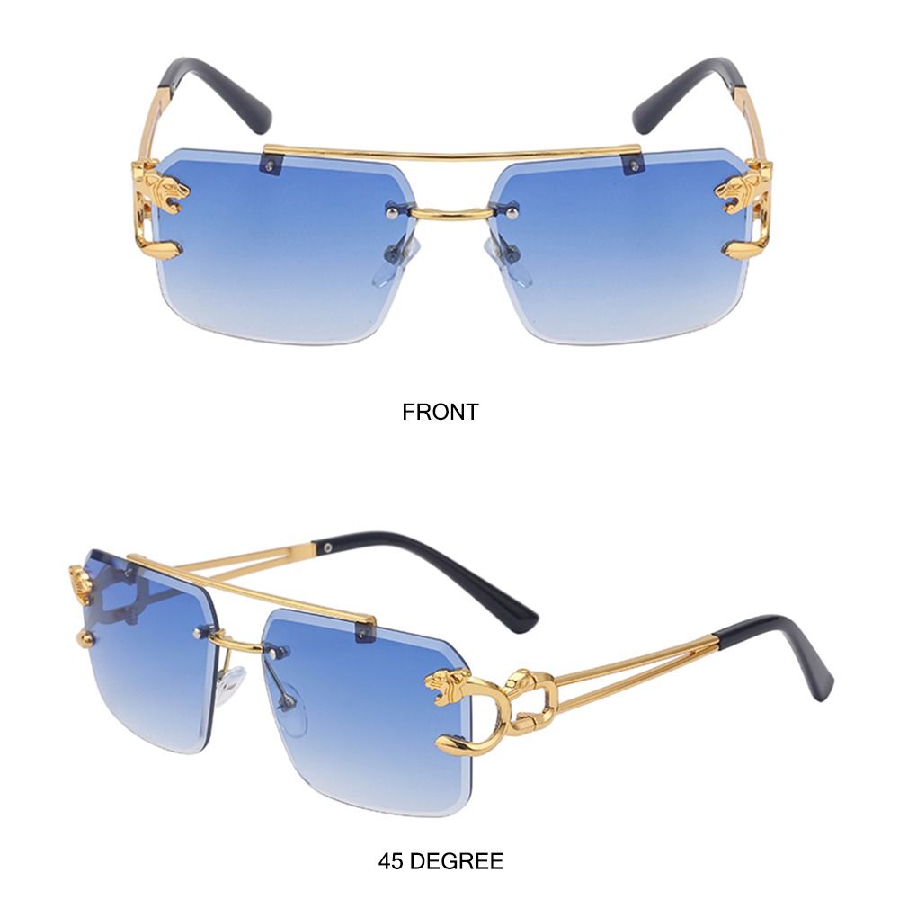 Fashion Leopard Rimless Square - Vintage Cycling Gear avis et prix