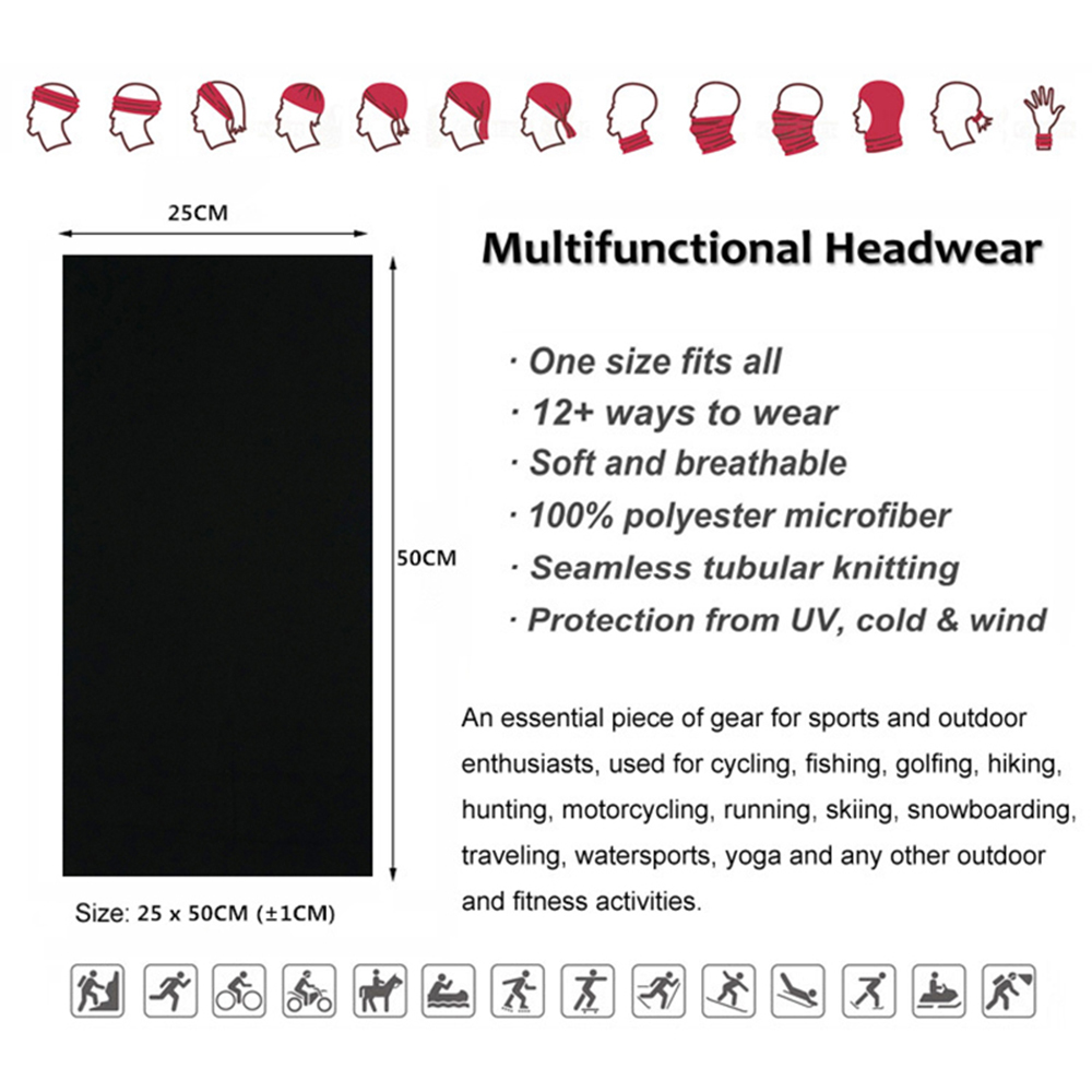 Seamless Solid Color Bandanas  - Cycling Gear For Women avis et prix